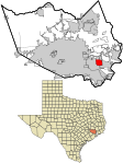 Harris County Texas incorporated and unincorporated areas Deer Park highlighted